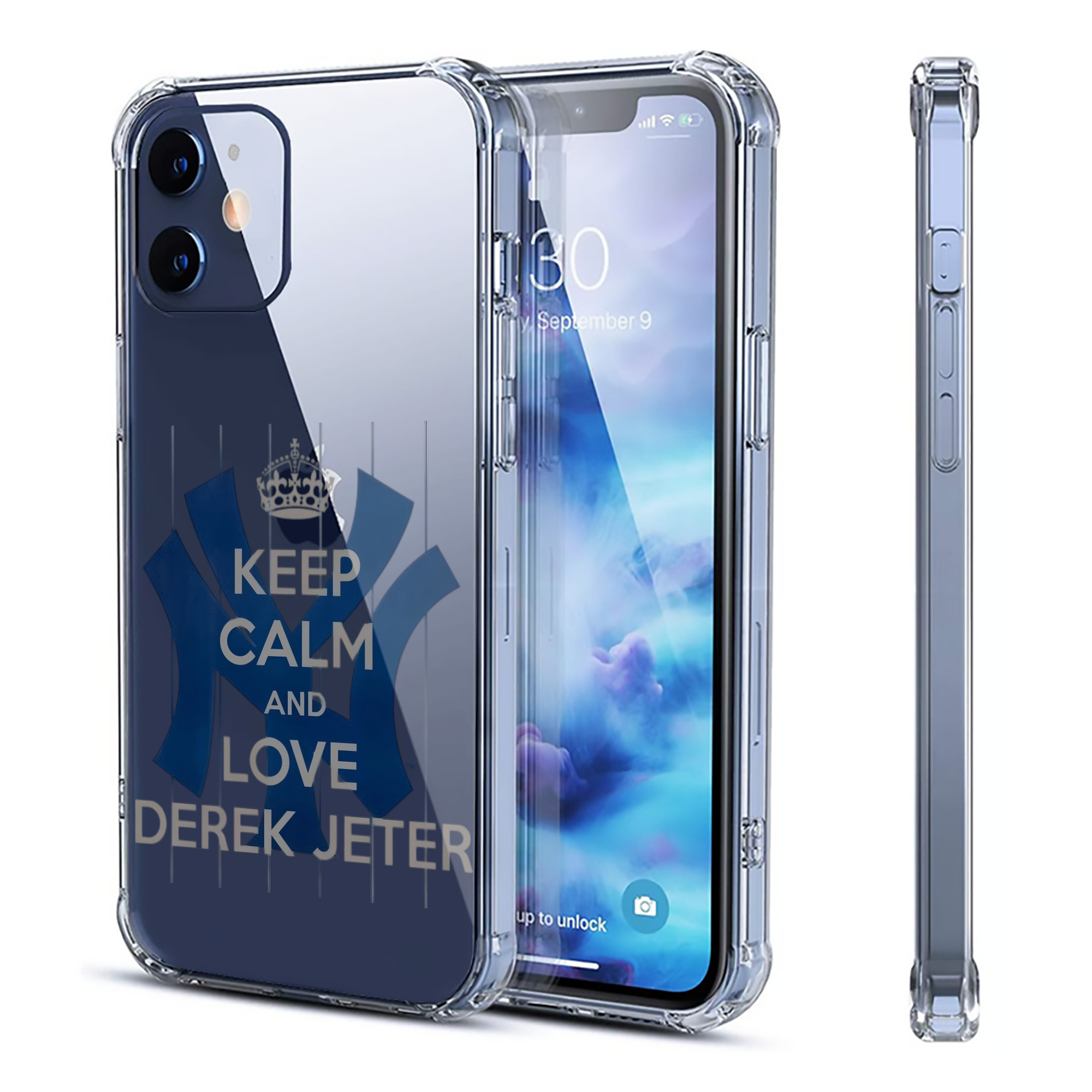 Derek Jeter 6 Clear IPhone 12 Case – Soft TPU With UV Print – Enhanced Drop Protection, Precise Fit, Anti-Fingerprint, Customizable Design, Scratch-Resistant, Yellow-Resistant